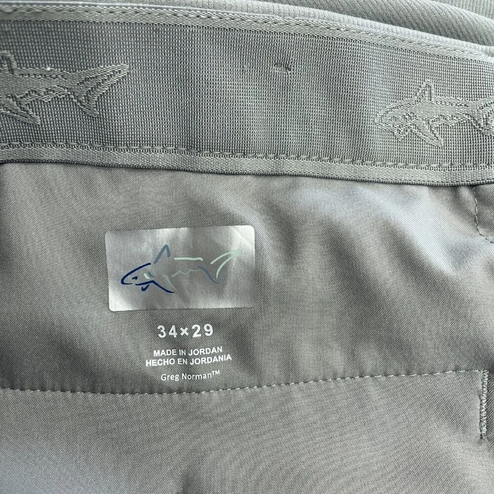 Greg Norman Men's 34x29 Gray Tech pants G1885